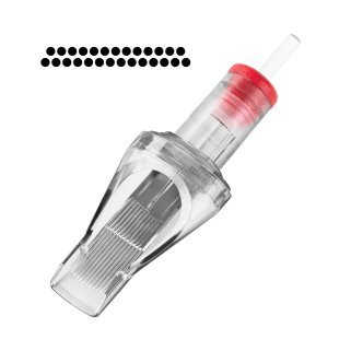 Tattoo cartridges EL CARTEL V2 0,35 mm 27RM Medium Taper, 10 stuks voor professioneel shadingwerk in de tattoostudio