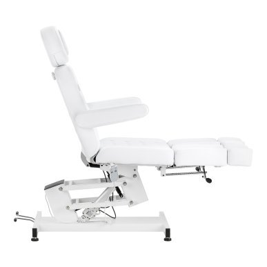 Professionele elektrische pedicurestoel Azzurro 706 wit met 1 motor voor salon, praktijk en comfortabele pedicurebehandeling