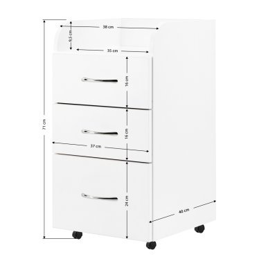 Cosmetische kast Kombi wit voor professionele salons, behandelruimtes en een georganiseerde, comfortabele werkplek