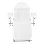 Hydraulische behandelstoel Sillon A 210DH wit met cradle voor beauty salon, wellnessruimte en professionele studio