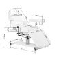Fotel kosmetyczny hydrauliczny Sillon A 210DH z kołyską biały