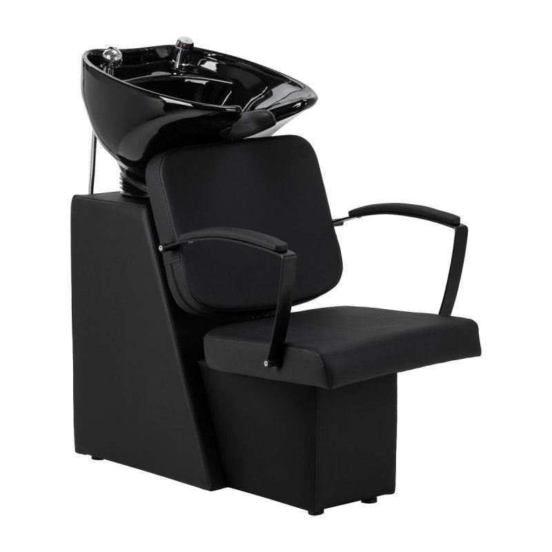 Professionele kapperswasunit Hair System Edge Noir voor kapsalon, comfortabel wassen en een georganiseerde salonwerkplek