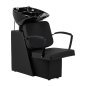 Professionele kapperswasunit Hair System Edge Noir voor kapsalon, comfortabel wassen en een georganiseerde salonwerkplek
