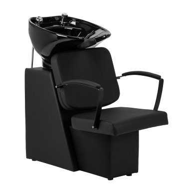 Professionele kapperswasunit Hair System Edge Noir voor kapsalon, comfortabel wassen en een georganiseerde salonwerkplek