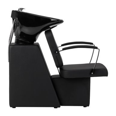 Professionele kapperswasunit Hair System Edge Noir voor kapsalon, comfortabel wassen en een georganiseerde salonwerkplek