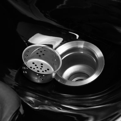 Professionele kapperswasunit Hair System Edge Noir voor kapsalon, comfortabel wassen en een georganiseerde salonwerkplek