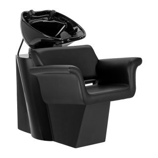 Professionele kapperswasunit Gabbiano Lucca zwart met comfortabele kom voor haarwassen, verzorging en salonorganisatie