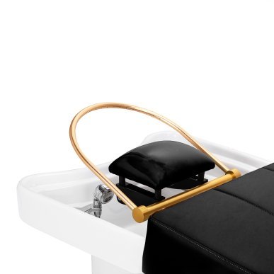 Professioneel Head Spa-wasbed Gabbiano 017 zwart voor professioneel gebruik in salons en comfortabele hoofdhuidbehandelingen
