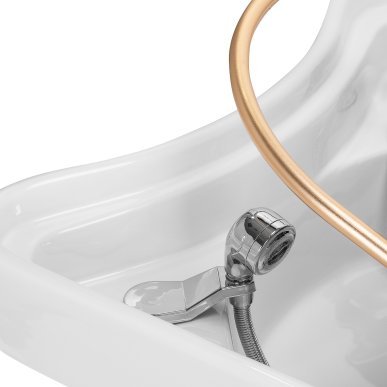 Professioneel Head Spa-wasbed Gabbiano 017 zwart voor professioneel gebruik in salons en comfortabele hoofdhuidbehandelingen