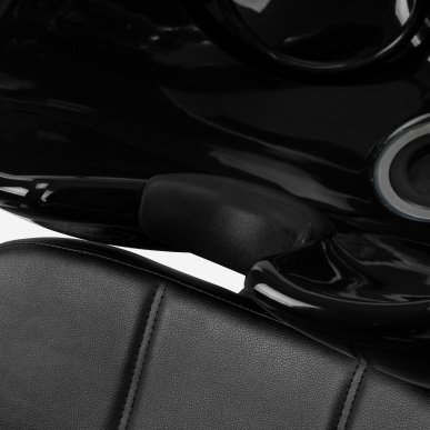 Professionele kapperswasunit Hair System Komodo zwart voor salons, comfortabel haar wassen en een georganiseerde werkplek