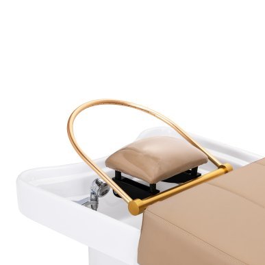 Professioneel Head Spa-wasbed Gabbiano 017B beige voor wassen, hoofdhuidrituelen en ontspannende salonbehandelingen