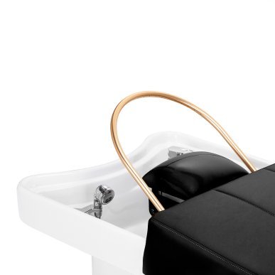 Professioneel Head Spa-wasbed Gabbiano 017B zwart voor salons, hoofdhuidrituelen en comfortabele behandelingen