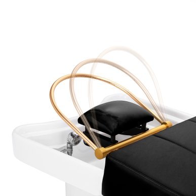 Professioneel Head Spa-wasbed Gabbiano 017B zwart voor salons, hoofdhuidrituelen en comfortabele behandelingen