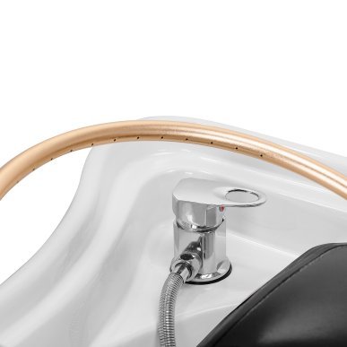 Professioneel Head Spa-wasbed Gabbiano 017B zwart voor salons, hoofdhuidrituelen en comfortabele behandelingen