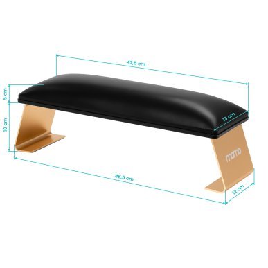 Manicuresteun Momo 7-M zwart voor professioneel salonwerk, comfortabele werkhouding en georganiseerde manicurebehandelingen