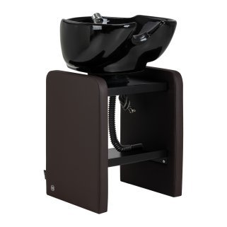 Professionele kapperswasunit Omega Nautica bruin voor comfortabel wassen en een georganiseerde service in de kapsalon