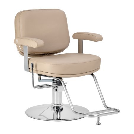 Professionele kappersstoel Omega Astra Plus beige hydraulisch voor comfortabel werken in de kapsalon en professioneel gebruik