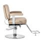 Professionele kappersstoel Omega Astra Plus beige hydraulisch voor comfortabel werken in de kapsalon en professioneel gebruik