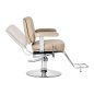 Professionele kappersstoel Omega Astra Plus beige hydraulisch voor comfortabel werken in de kapsalon en professioneel gebruik