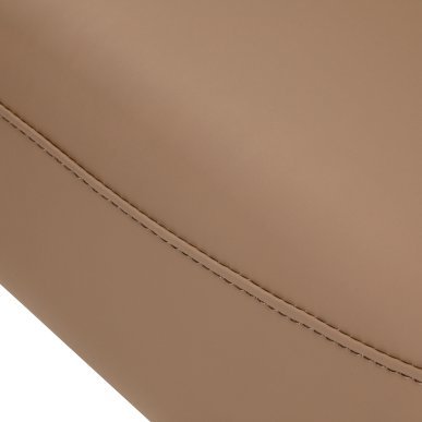 Professionele kappersstoel Omega Aurora lichtbruin hydraulisch voor comfortabel werken en een elegante salonwerkplek