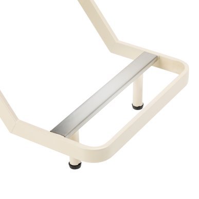 Professionele kappersstoel Omega Aurora lichtbruin hydraulisch voor comfortabel werken en een elegante salonwerkplek