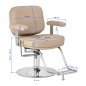 Professionele kappersstoel Omega Astra Plus beige hydraulisch voor comfortabel werken in de kapsalon en professioneel gebruik