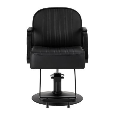 Professionele kappersstoel Omega Luna zwart hydraulisch voor kapsalon, comfortabel werken en een verzorgde saloninrichting