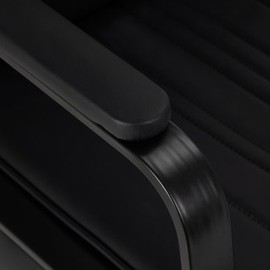 Professionele kappersstoel Omega Luna zwart hydraulisch voor kapsalon, comfortabel werken en een verzorgde saloninrichting