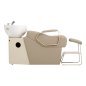 Professionele kapperswasunit Omega Marina beige met stoel voor comfortabel werken, wassen en een verzorgde saloninrichting