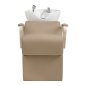 Professionele kapperswasunit Omega Marina beige met stoel voor comfortabel werken, wassen en een verzorgde saloninrichting