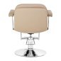 Professionele kappersstoel Omega Astra beige hydraulisch voor comfortabel werken en klantcomfort in de professionele kapsalon