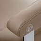 Professionele kappersstoel Omega Astra beige hydraulisch voor comfortabel werken en klantcomfort in de professionele kapsalon