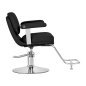 Professionele hydraulische kappersstoel Omega Astra zwart voor comfortabel knippen, styling en een verzorgde salonwerkplek Professionele hydraulische kappersstoel Omega Astra zwart voor comfortabel knippen, styling en een verzorgde salonwerkplek