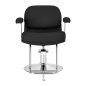 Professionele hydraulische kappersstoel Omega Astra zwart voor comfortabel knippen, styling en een verzorgde salonwerkplek Professionele hydraulische kappersstoel Omega Astra zwart voor comfortabel knippen, styling en een verzorgde salonwerkplek
