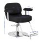 Professionele hydraulische kappersstoel Omega Astra zwart voor comfortabel knippen, styling en een verzorgde salonwerkplek Professionele hydraulische kappersstoel Omega Astra zwart voor comfortabel knippen, styling en een verzorgde salonwerkplek