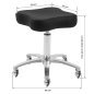 Professionele draaistoel Omega Supremo zwart voor kapsalon, beauty-, nagel-, barber- en tattoostudio voor professioneel