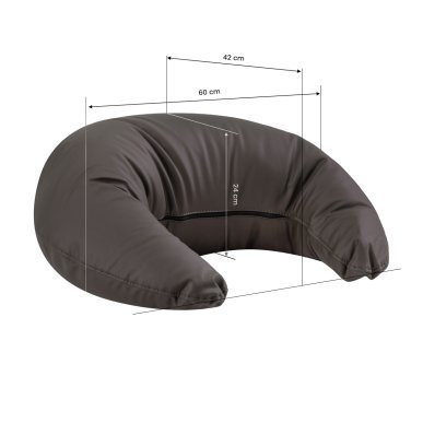 Hoofdsteun voor salonstoel Omega bruin voor professioneel saloncomfort, ergonomisch werken en elegante saloninrichting