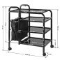 Tattoo trolley Pro Ink 1031 zwart voor professionele tattoostudio's, hygiënische werkplek en comfortabel werken Tattoo trolley Pro Ink 1031 zwart voor professionele tattoostudio's, hygiënische werkplek en comfortabel werken