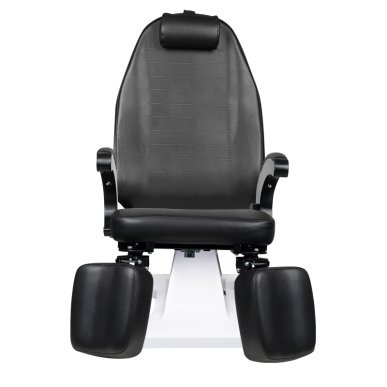 Hydraulische podologiestoel 112 zwart voor professionele pedicurepraktijk, podologie en behandelruimte in salon