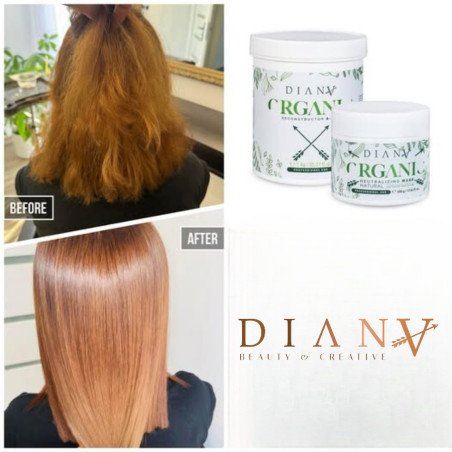 Terapia włosów HairBotox Organic - Odbudowujący, Przeciw Puszeniu się Termiczny Zabieg na Włosy set 1000ml + 500ml
