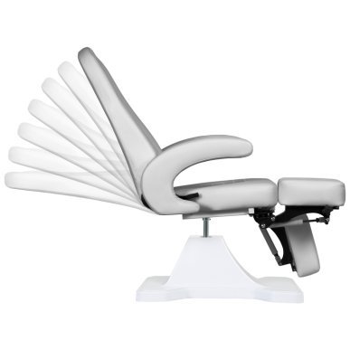 Hydraulische podologiestoel 112 grijs voor professionele pedicurepraktijk, podologie en behandelruimte in salon