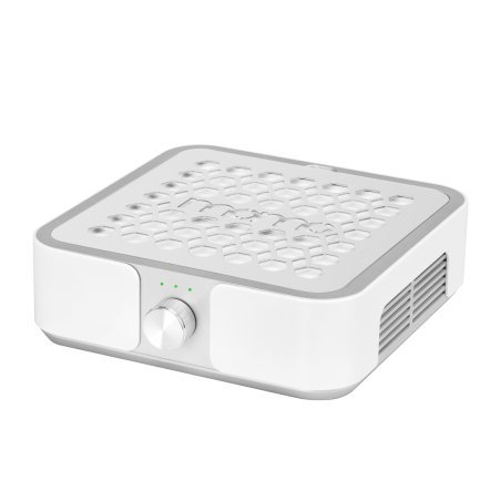 Stofafzuiger Momo P30 60W wit-zilver voor nagelstudio, beautysalon en praktijk voor comfortabel professioneel werken