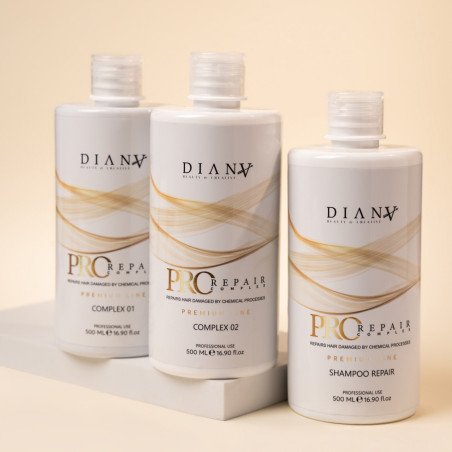Pro Repair Haar Complex - intensive Regeneration ohne Glätteisen Set 01 500ml, 02 500ml und Vorbehandlungsshampoo 500ml