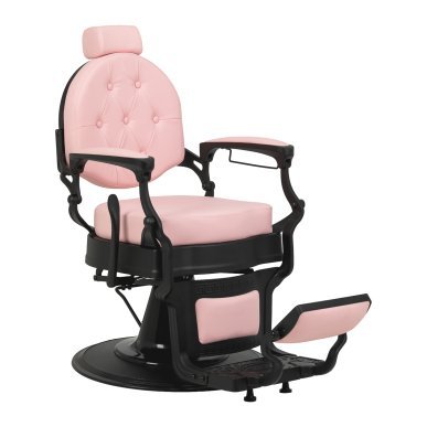 Barberstoel Gabbiano President roze en zwart voor professionele kapsalons, barbershops en comfortabele klantenpositionering