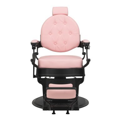 Barberstoel Gabbiano President roze en zwart voor professionele kapsalons, barbershops en comfortabele klantenpositionering