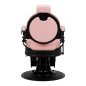 Barberstoel Gabbiano President roze en zwart voor professionele kapsalons, barbershops en comfortabele klantenpositionering