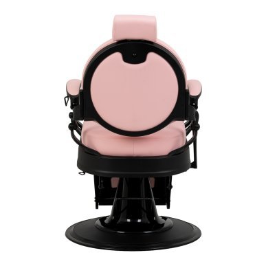 Barberstoel Gabbiano President roze en zwart voor professionele kapsalons, barbershops en comfortabele klantenpositionering