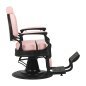 Barberstoel Gabbiano President roze en zwart voor professionele kapsalons, barbershops en comfortabele klantenpositionering
