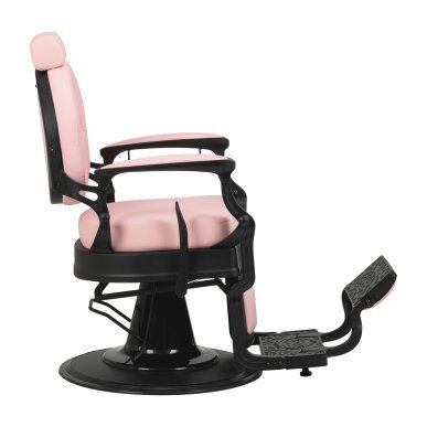 Barberstoel Gabbiano President roze en zwart voor professionele kapsalons, barbershops en comfortabele klantenpositionering