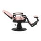 Barberstoel Gabbiano President roze en zwart voor professionele kapsalons, barbershops en comfortabele klantenpositionering